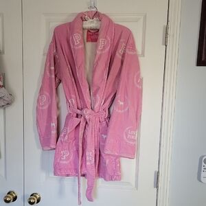 Vintage Victoria's Secret PINK Monogram Robe Size M/L
